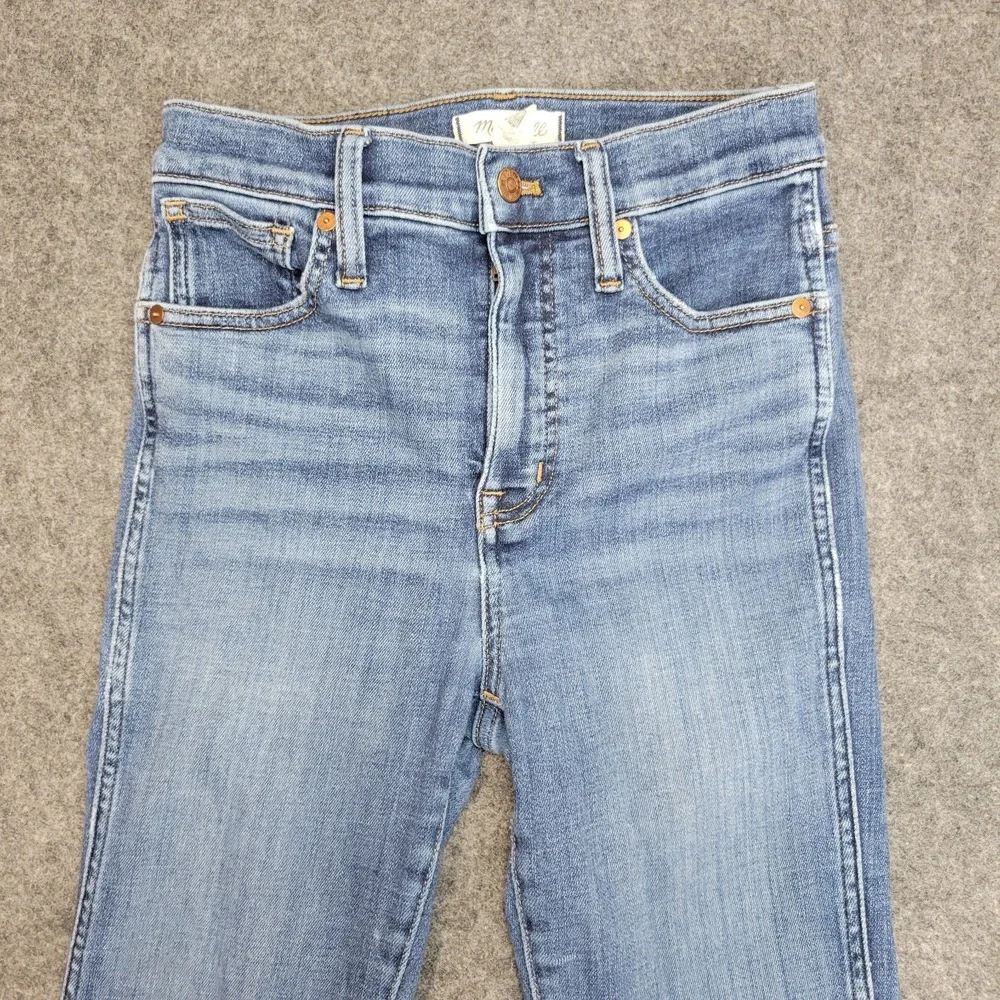 Madewell Jeans Womens 26 Gray High Rise Skinny Distressed Hem Minimalist LOT - Picture 7 of 15